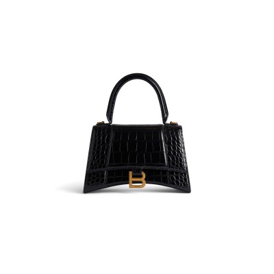 BALENCIAGA WOMEN'S HOURGLASS HANDBAG SMALL IN BLACK 5935461LRGM1000 (22.9*15*9.9cm)